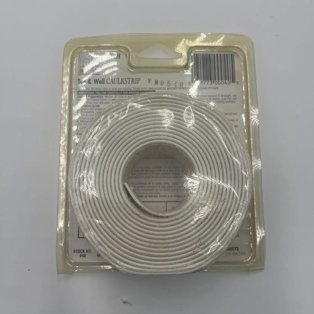 Aim Myro Tub & Wall Caulk Strip White 1 1/4